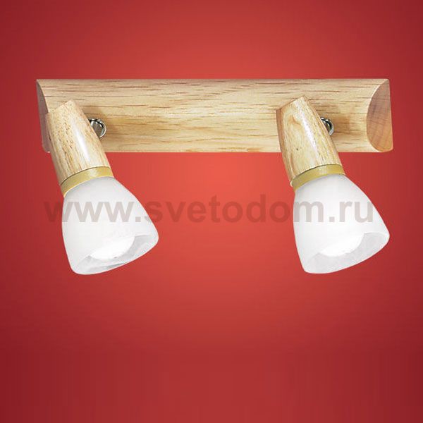 Спот AOSTA 2X40W(E14) бук / алебастр Eglo 86536