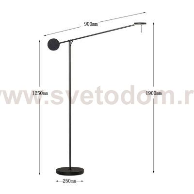 Торшер 8655F black
