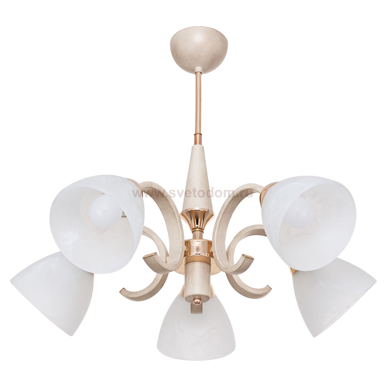 Люстра классическая Экономсвет 8656/5GD+BEG WT