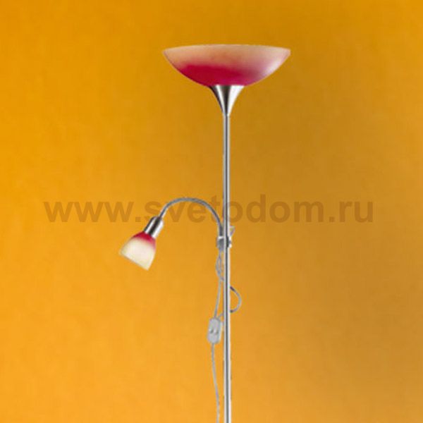 Торшер напольный красно-желтый с подсветкой для чтения Eglo 86654 UP 4