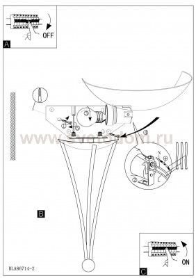 Настенно-потолочный светильник Eglo 86714 MESTRE
