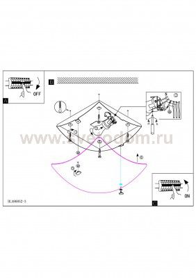 Настенно-потолочный светильник Eglo 86852 BORGO 1