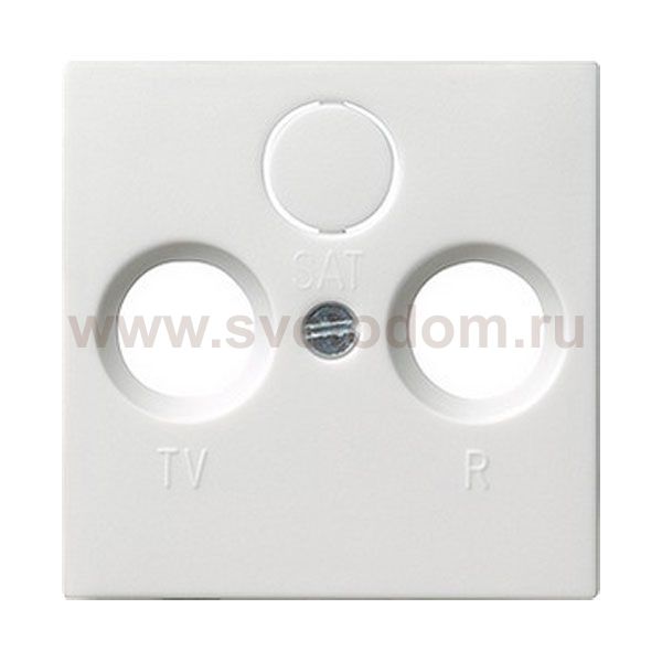 Gira S-55 Бел глянц Накладка TV-FM-(SAT) розетки (G86903)