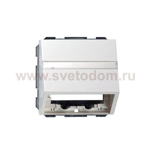 Gira S-55 Бел глянц Накладка с опорной пласт для розеток средств связи, с шильдиком (G87003)