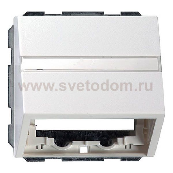 Gira S-55 Алюминий Накладка с опорной пласт для розеток средств связи, с шильдиком (G87026)