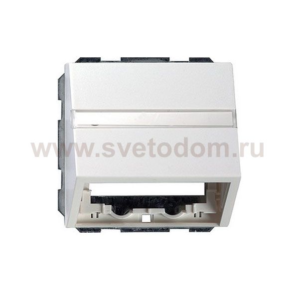 Gira S-55 Бел Накладка с опорной пласт для розеток средств связи, с шильдиком (G87027)