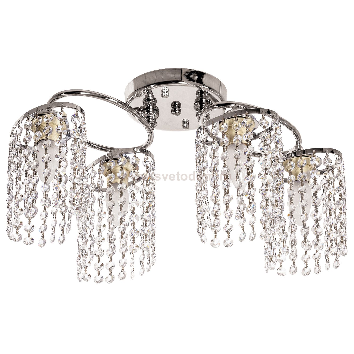 Люстра с хрусталем Экономсвет 8717/4CR WT