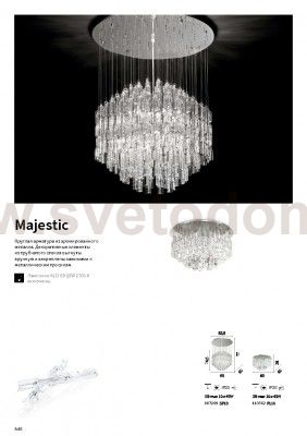 Подвесной светильник Ideal lux MAJESTIC SP10 TRASPARENTE (87269)