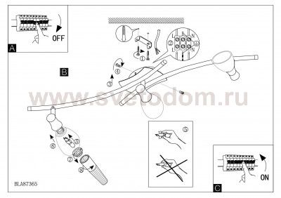 Светильник поворотный спот Eglo 87369 ONA