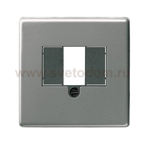 Gira E22 Сталь Накладка ТЛФ розетки TAE (G87620)