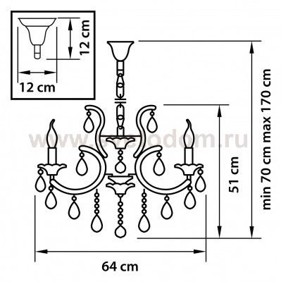 Люстра подвесная Lightstar 879087 Champa nero