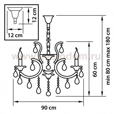 Люстра подвесная Lightstar 879127 Champa nero