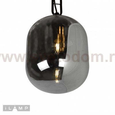 Подвесной светильник iLamp Mono 8792S/1P Серый дым+черный