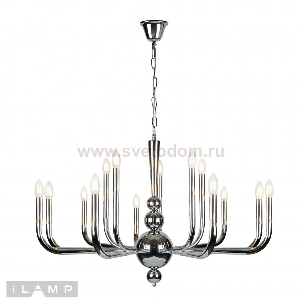 Подвесная люстра iLamp Evolution 88088-10+5 Хром