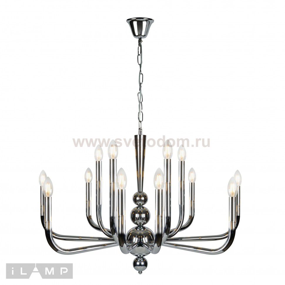 Подвесная люстра iLamp Evolution 88088-8+4 Хром