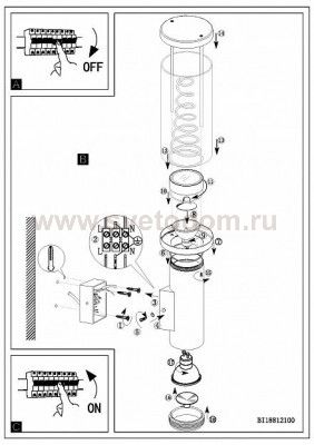 Уличный светильник Eglo 88121 TRONO