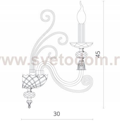 Светильник настенный Divinare 8821/09 AP-1 ALBEDO