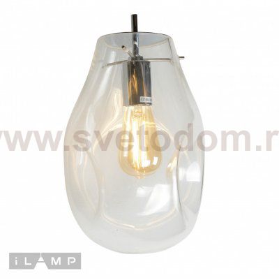 Подвесной светильник iLamp Pear 8827/1P Хром+прозрачный