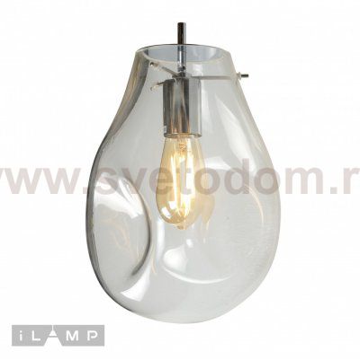 Подвесной светильник iLamp Pear 8827/1P Хром+прозрачный