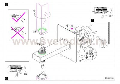 Светильник для ванной комнаты и зеркал Eglo 88284 PALERMO