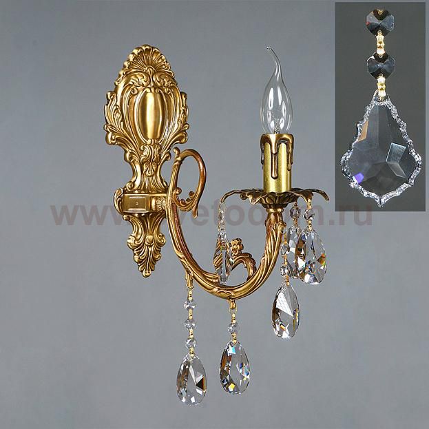 Светильник бра Ambiente 8888/1 AB Leaf crystal