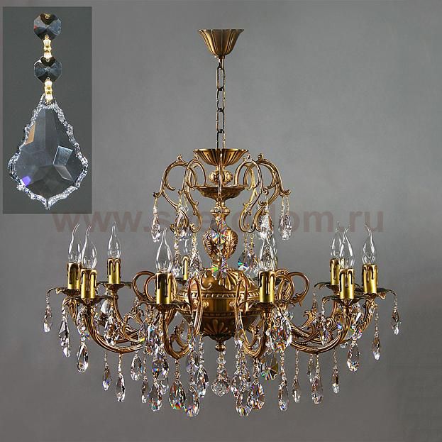 Люстра Ambiente 8888/10 AB Leaf crystal