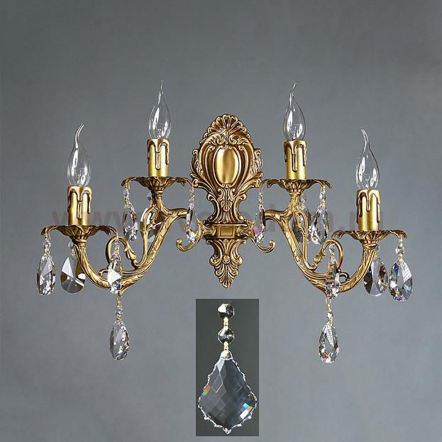 Светильник бра Ambiente 8888/2+2 AB New Leaf