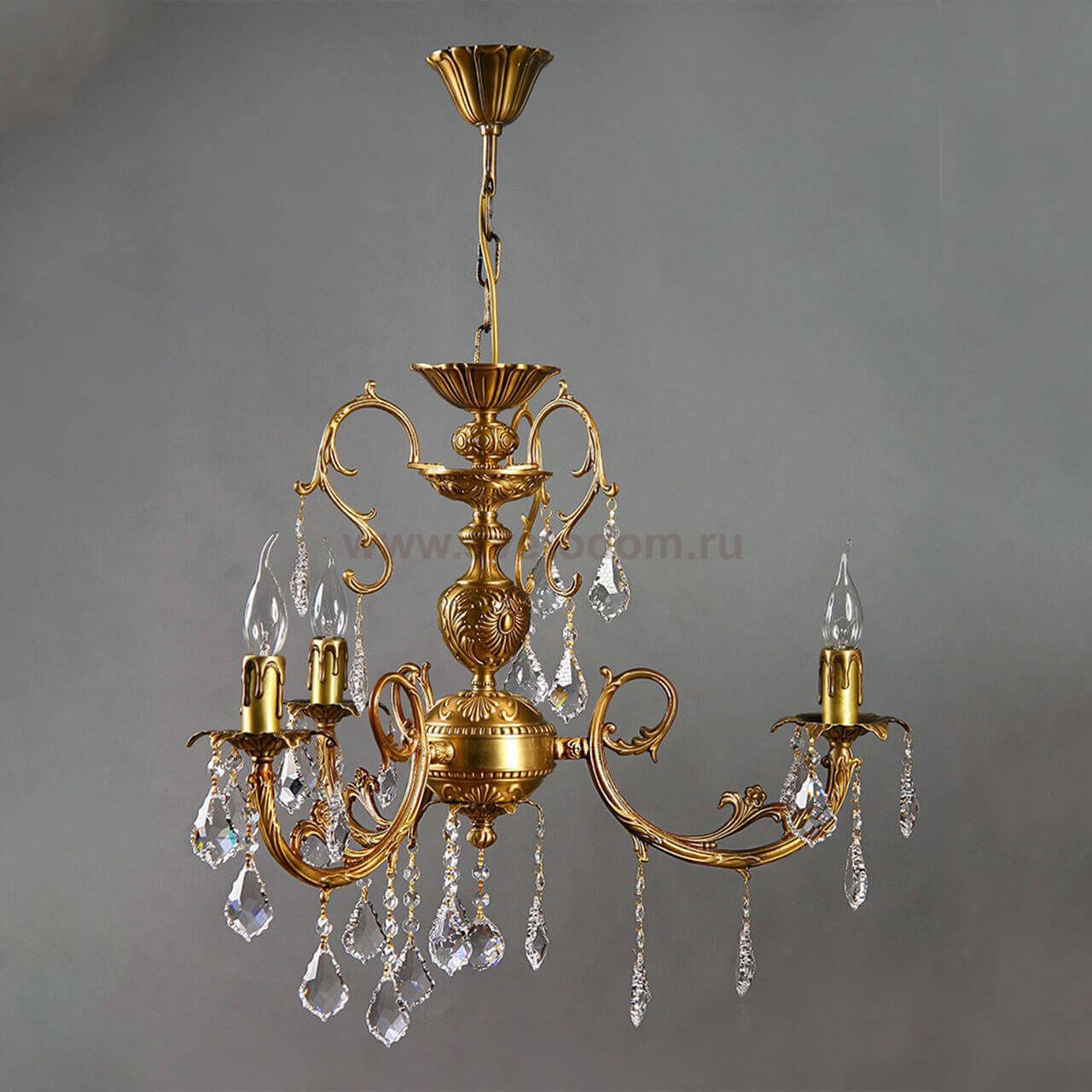 Люстра Ambiente 8888/3 AB Leaf crystal