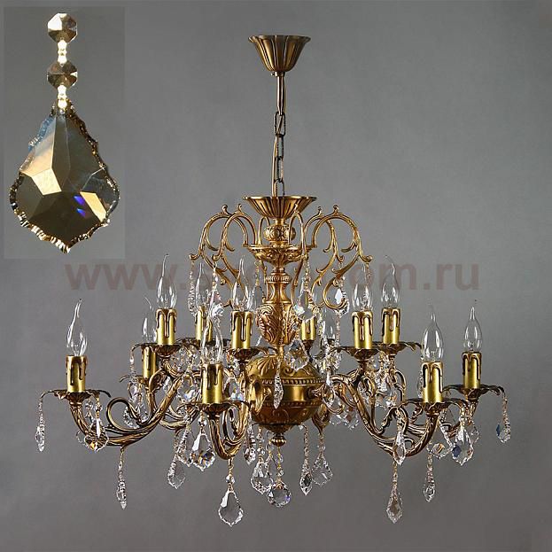 Люстра Ambiente 8888/6+6 AB Honey Leaf