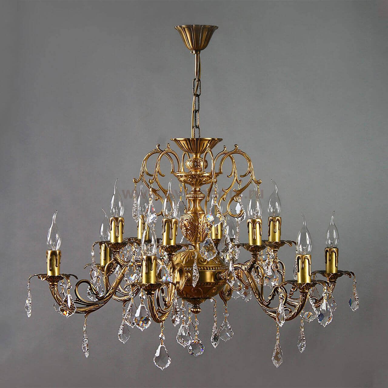 Люстра Ambiente 8888/6+6 AB Leaf crystal