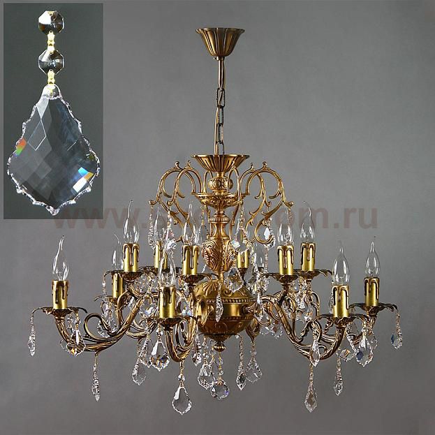 Люстра Ambiente 8888/6+6 AB New Leaf