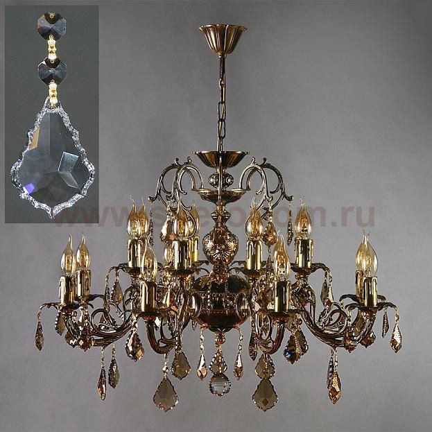 Люстра Ambiente 8888/8+8 PB Leaf crystal