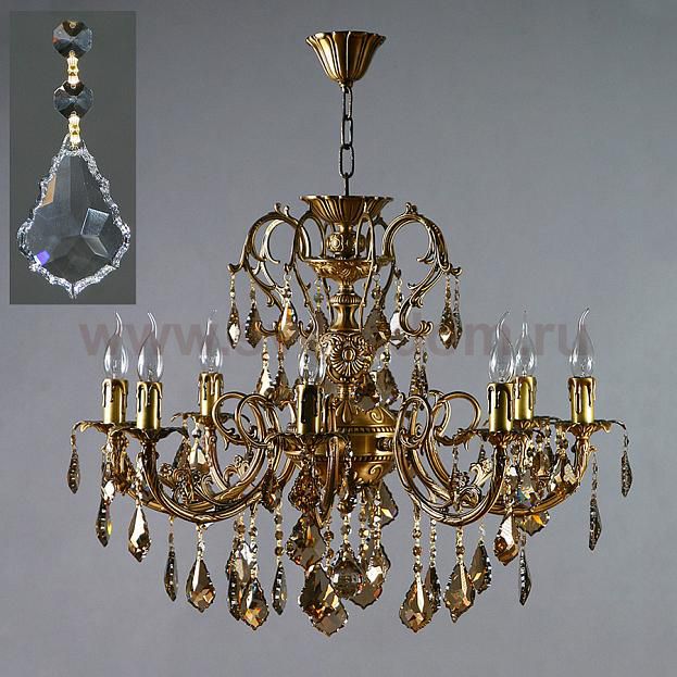 Люстра Ambiente 8888/8 AB Leaf crystal