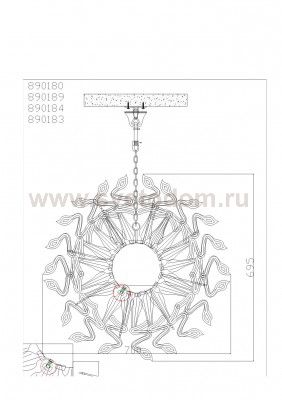 Люстра подвесная Lightstar 890184 Medusa