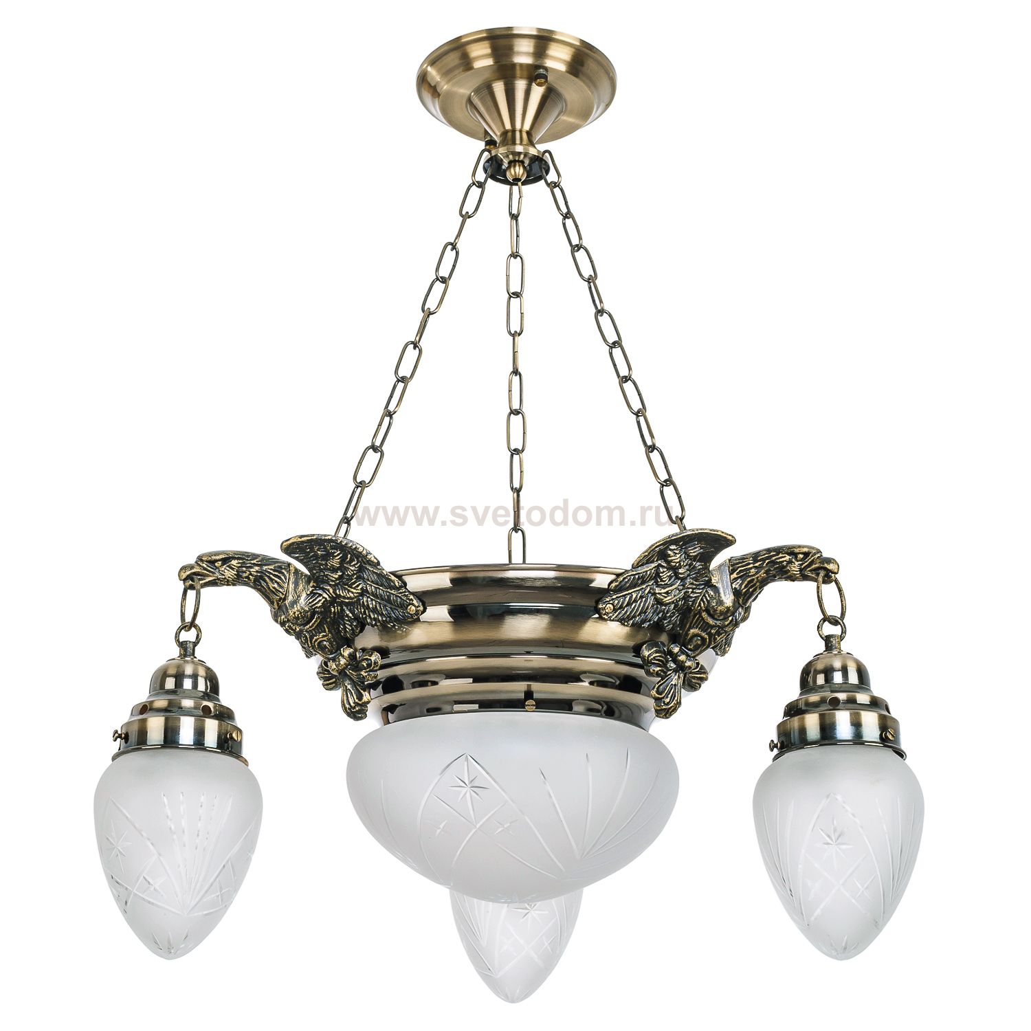 Люстра классическая Экономсвет 89237A/3+1AB WT