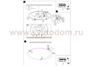 Настенно-потолочный светильник Eglo 89239 MARS 1