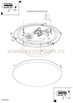 Настенно-потолочный светильник Eglo 89253 GIRON