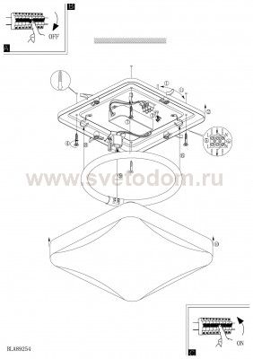 Настенно-потолочный светильник Eglo 89254 GIRON