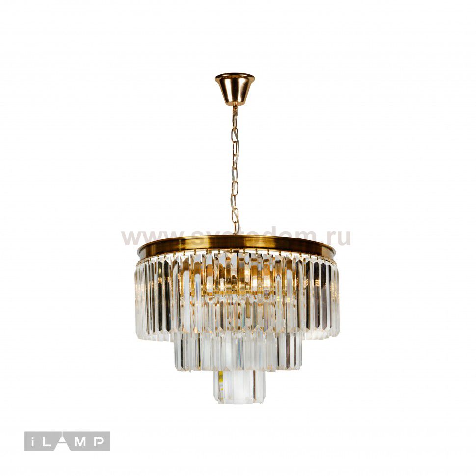 Подвесная люстра iLamp Triumph 8945-4+1 Золотая
