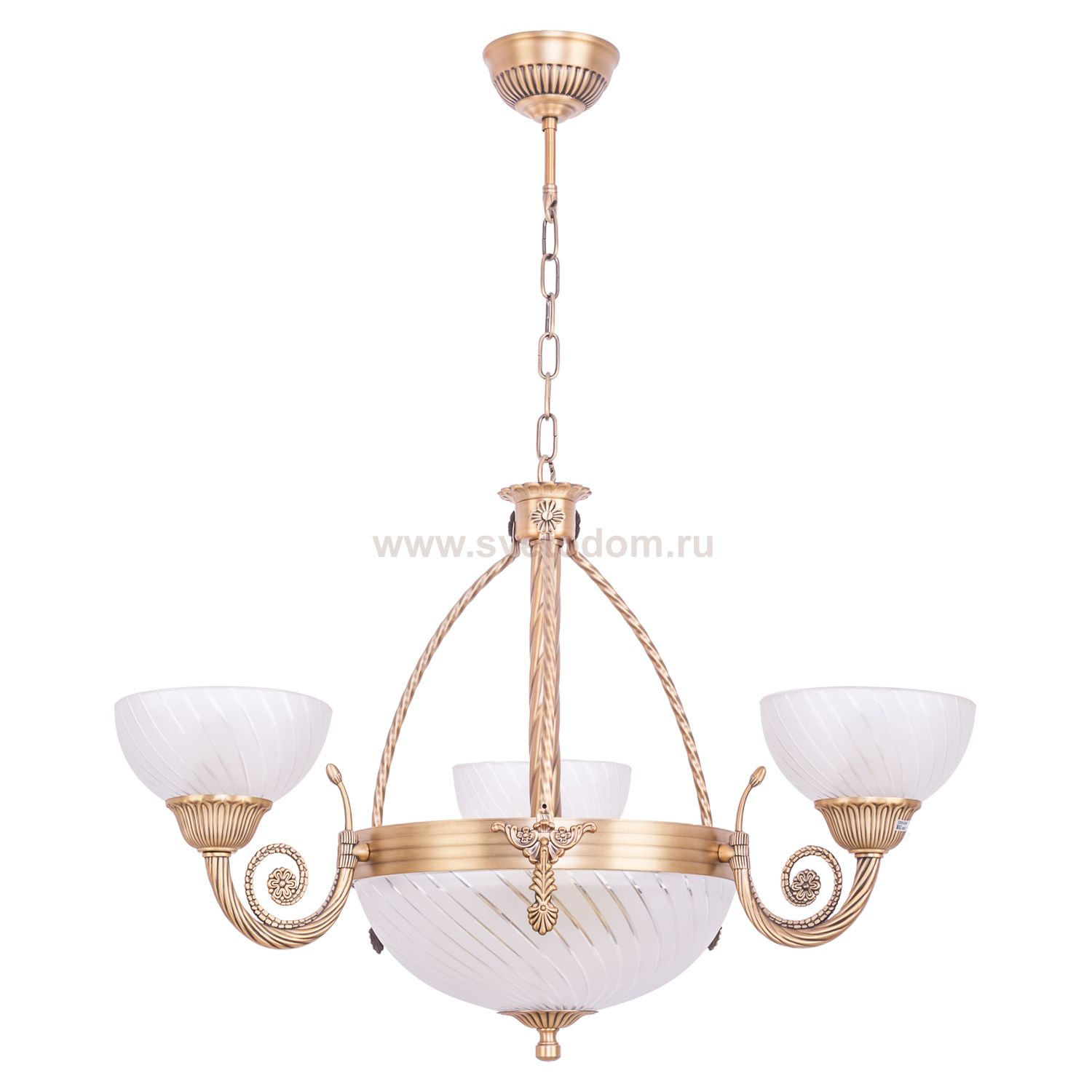 Люстра классическая Экономсвет 89540/3+2BRASS PLATING WT