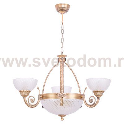 Люстра классическая Экономсвет 89540/3+2BRASS PLATING WT