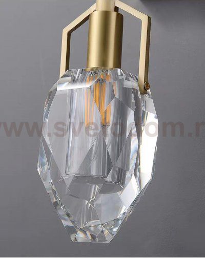 Настенный светильник 8960-1W brass/clear