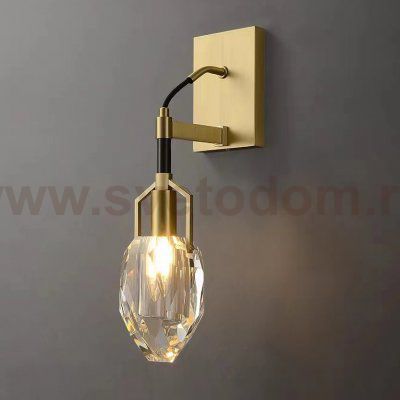 Настенный светильник 8960-1W brass/clear