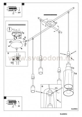 Светильник подвесной Eglo 89834 PINTO
