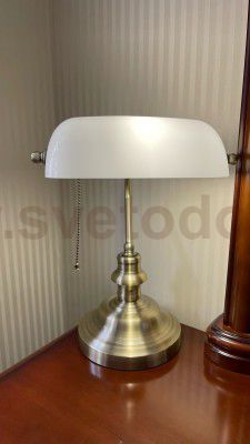 Настольная лампа СССР Arte lamp A2493LT-1AB бронзовая BANKER