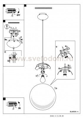 Светильник подвесной Eglo 90008 MILAGRO