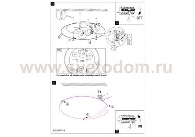 Настенно-потолочный светильник Eglo 90015 MALVA
