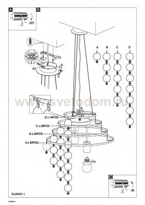 Светильник подвесной Eglo 90033 CHIPSY