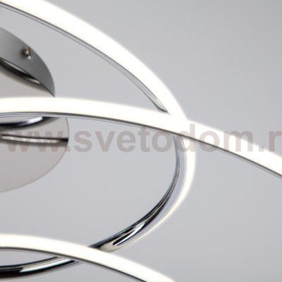 Люстра светодиодная с кольцами Eurosvet 90039/5 хром