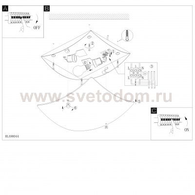 Настенно-потолочный светильник Eglo 90044 SCALEA 1